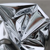 Винил - зеркальная ткань цвет серебро ширина 65см