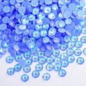 Стразы холодной фиксации цвет Neon Lt.Sapphire AB - голубой радужный неон (стекло Ю. Корея)