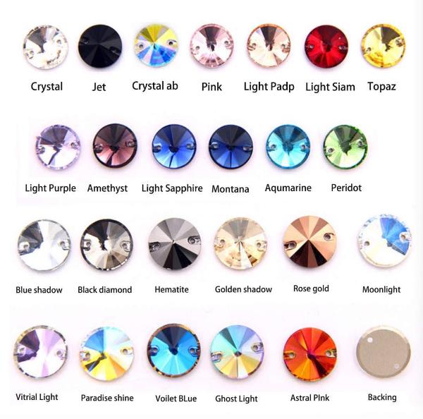 Пришивные стразы Круг цвет Crystal - прозрачный (хрусталь Ю.Корея)