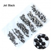 Premium NHF Jet Black - черный ss3 - ss12 (набор) 1440шт стекло