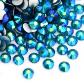 Стразы холодной фиксации цвет Blue Zircon AB - бирюзовый радужный (стекло Ю.Корея)