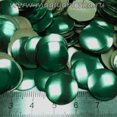 Стразы металлические клеевые Круг цвет Emerald - изумрудный (30шт)