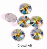 Пришивные стразы Круг цвет Crystal AB - радужный (хрусталь Ю.Корея)