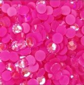 Стразы холодной фиксации цвета Neon Rose AB - розовый радужный неон (стекло Ю.Корея)
