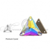 Пришивные стразы Треугольник цвет Crystal AB - радужный (хрусталь Ю.Корея)