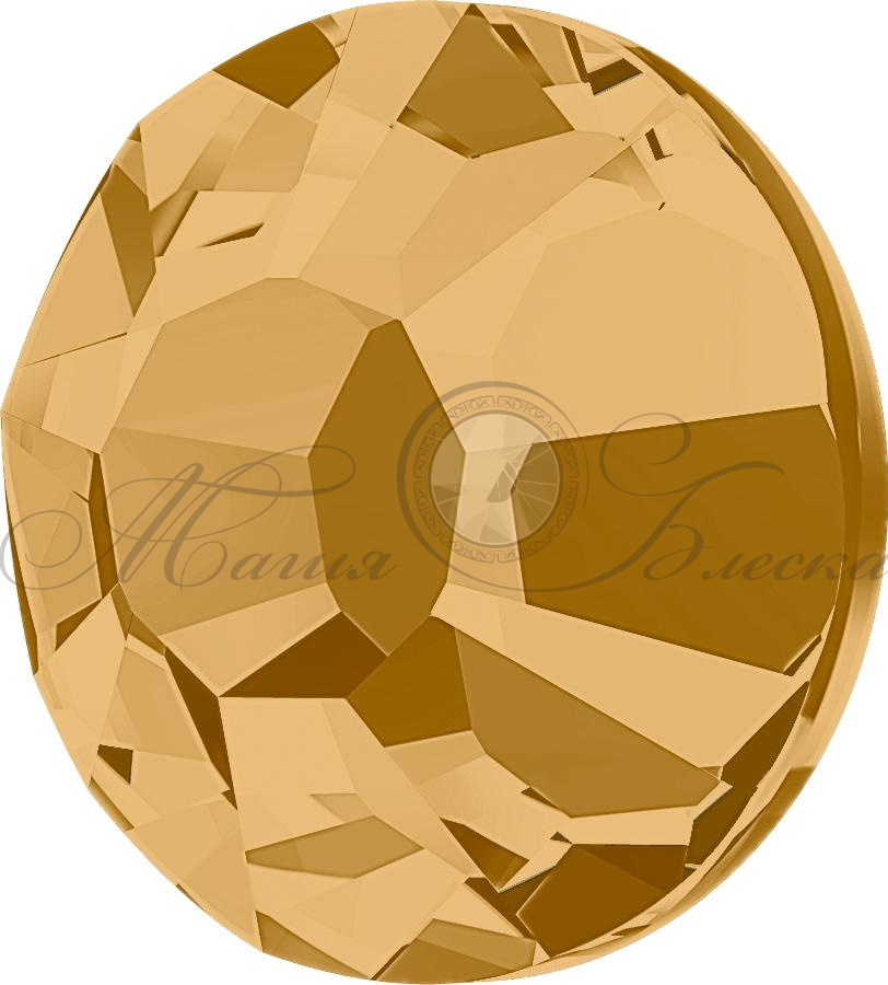 Стразы холодной фиксации цвет Lt.Col.Topaz - золотой прозрачный (стекло Ю.Корея)