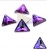 Пришивные стразы Треугольник цвет Violet Blue - сине-фиолетовый (хрусталь Ю.Корея)