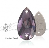 Капля пришивная Tanzanite - лавандовый 7*12мм 24шт хрусталь