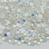Стразы холодной фиксации цвета White Opal  - белый опал (стекло)