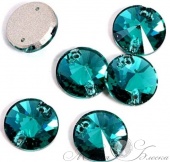 Круг пришивной Emerald - изумрудный 10мм 45шт хрусталь