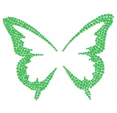 Аппликация "Бабочка"10*10см 1шт Emerald - изумрудный