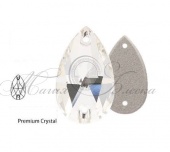 Капля пришивная  Crystal - прозрачный 17*27мм 12шт хрусталь