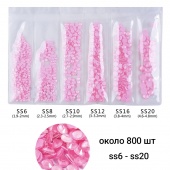 Premium NHF Neon Lt.Rose - светло-розовый неон ss6 - ss20 (набор) 1 шт стекло