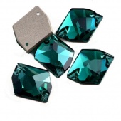 Космик пришивной Emerald - изумрудный 10*12мм 40шт хрусталь