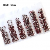 Premium NHF  Dark Siam - бордовый ss3 - ss12 (набор) 1440шт стекло
