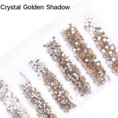 Premium NHF Crystal Golden Shadow - светло-золотой ss4 - ss12 (набор) 1440шт стекло