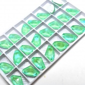 Галактик пришивной Crystal Mint Green -  мятно-зеленый  кристалл 12*19мм 24 шт хрусталь