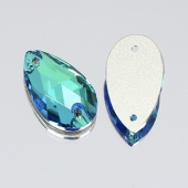 Капля пришивная Peridot - светло-зеленый 13*22мм 1 шт хрусталь