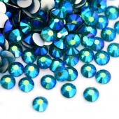 Premium NHF Blue Zircon AB  - бирюзовый радужный ss20(4,6 - 4,8 мм) 144шт