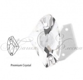 Галактик пришивной  Crystal - прозрачный 17*27мм 12шт хрусталь