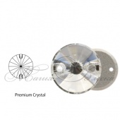 Круг пришивной Crystal - прозрачный 18мм 1шт хрусталь
