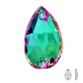 Капля пришивная Vitrail Emerald  - зеленый хамелеон 10*18мм 1шт хрусталь