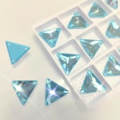 Треугольник пришивной Aquamarine Opal - аквамариновый опал 16мм 1 шт хрусталь