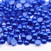 Половинки бусин Sapphire - сапфировый микс от 3-10мм 14 грамм акрил