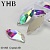 Пришивные стразы Волна Crystal AB - радужный 10*20мм 1шт хрусталь