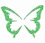 Аппликация "Бабочка"10*10см 1шт Emerald - изумрудный