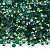 Стразы клеевые Emerald AB - изумрудный радужный  5мм 144 шт акрил