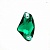 Галактик пришивной  Emerald - изумрудный 17*27мм 12шт хрусталь