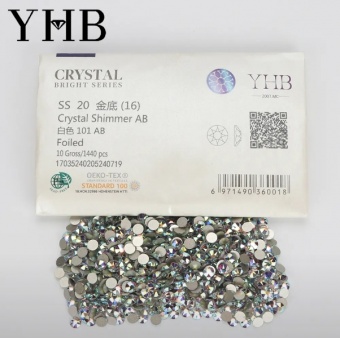 YHB кристаллы ХОЛОДНОЙ фиксации цвет Crystal AB - радужный 16-граней 8+8  (хрусталь)