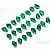 Галактик пришивной Emerald - изумрудный 12*19мм 24шт хрусталь